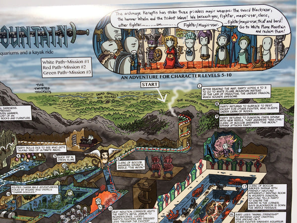 White Plume Mountain Walkthrough Map Print